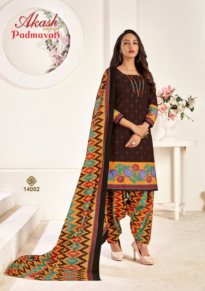 Akash Padmavati 14 Casual Daily Wear Cotton Printed Dress Material Collection